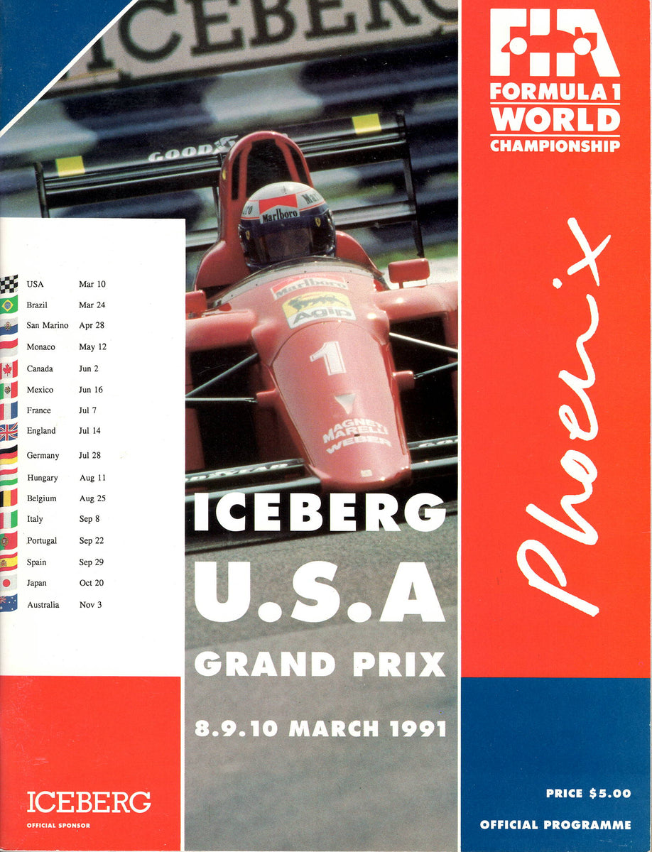 F1 1991 US Grand Prix Phoenix Program – Albaco Collectibles