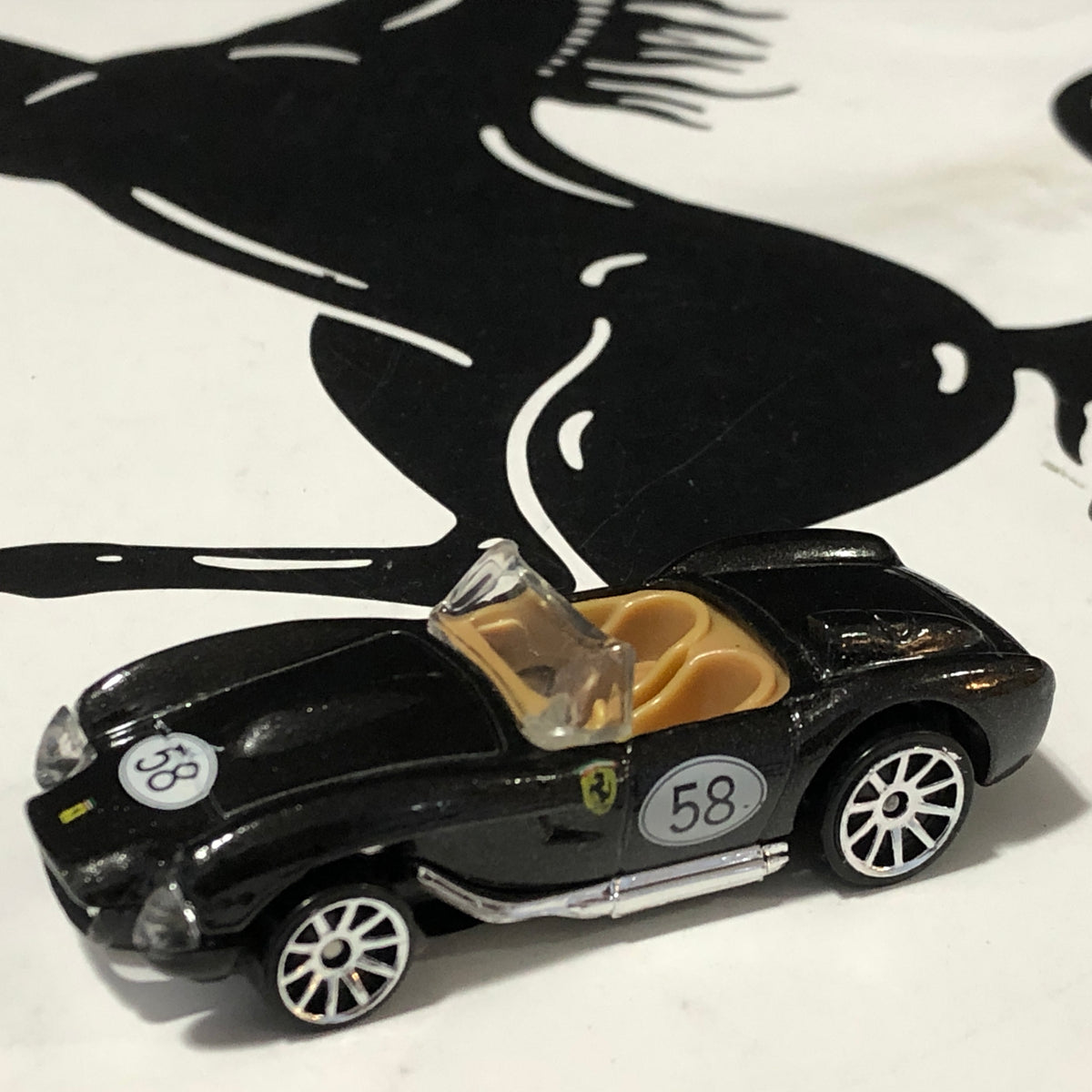 Ferrari 250 Testa Rossa Black N 58 by HotWheels 1:64 (Chrome 10SP