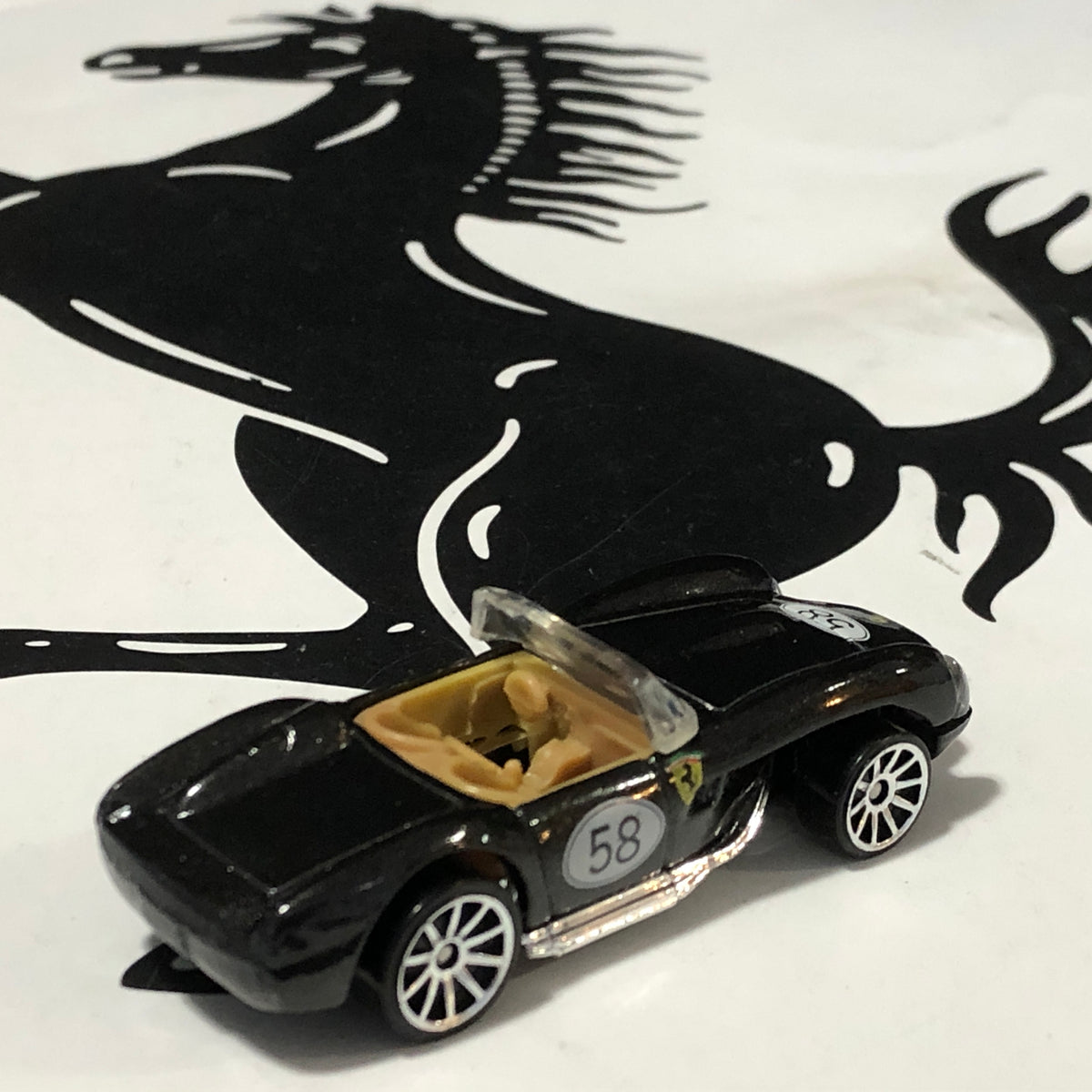 Ferrari 250 Testa Rossa Black N 58 by HotWheels 1:64 (Chrome 10SP