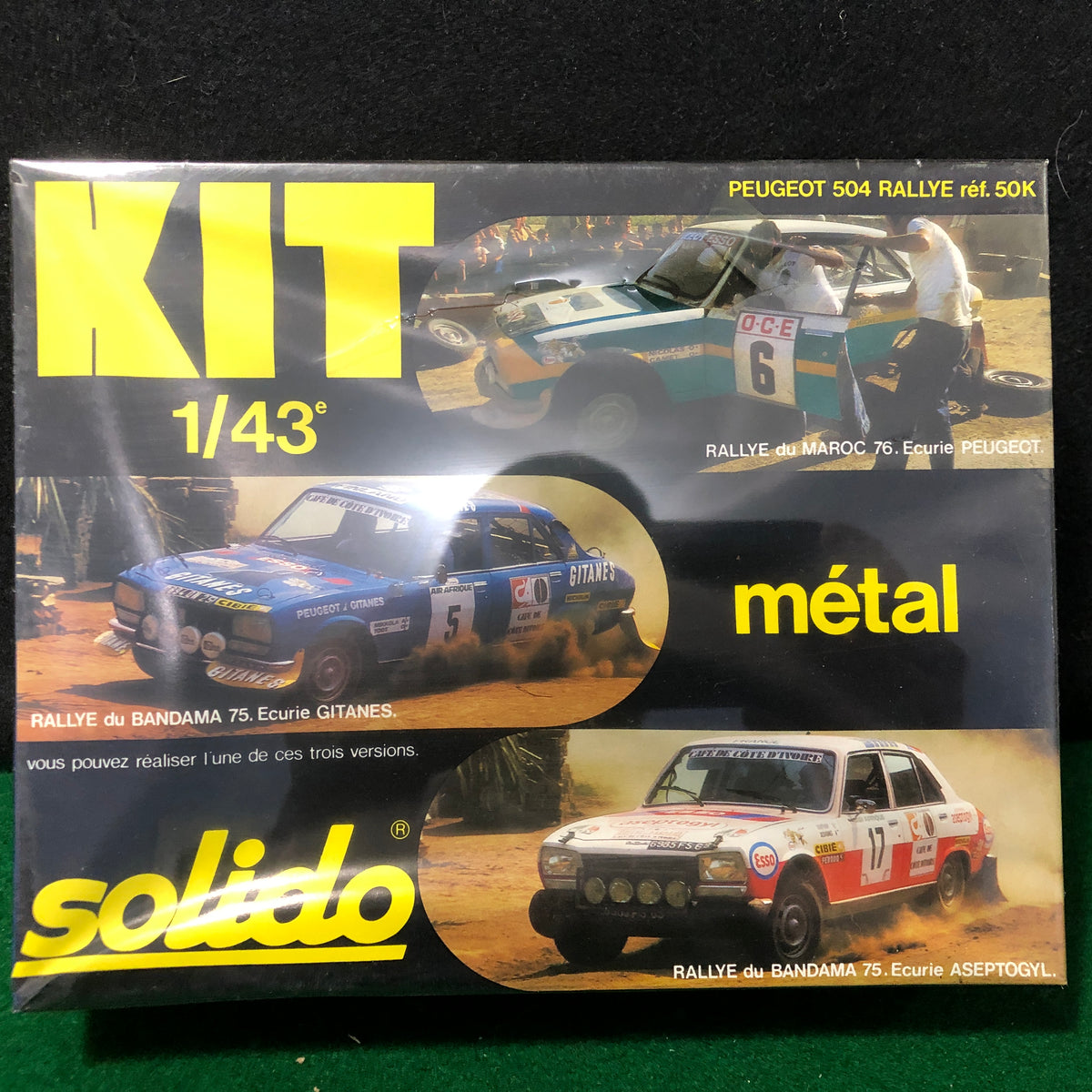 Peugeot 504 Rallye by Solido 1:43 Kit 3 Livery Options (50k 