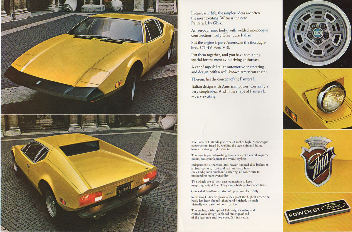 De Tomaso Pantera L Brochure – Albaco Collectibles