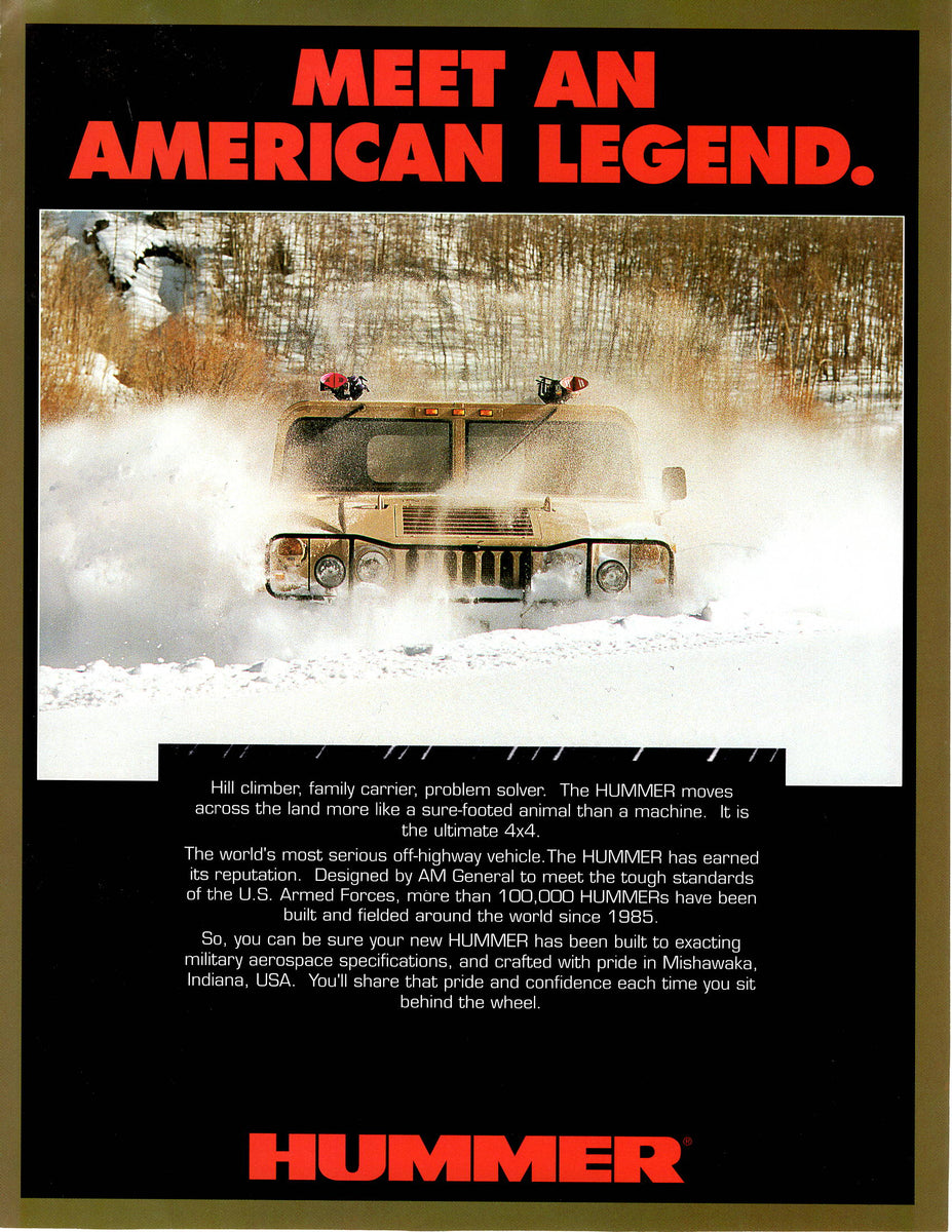 Hummer - Meet An American Legend Brochure – Albaco Collectibles
