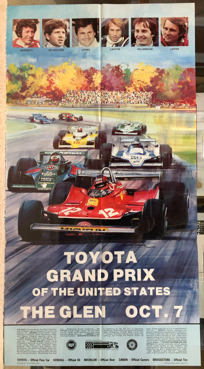 F1 1979 US GP Watkins Glen Poster by Michael Turner – Albaco