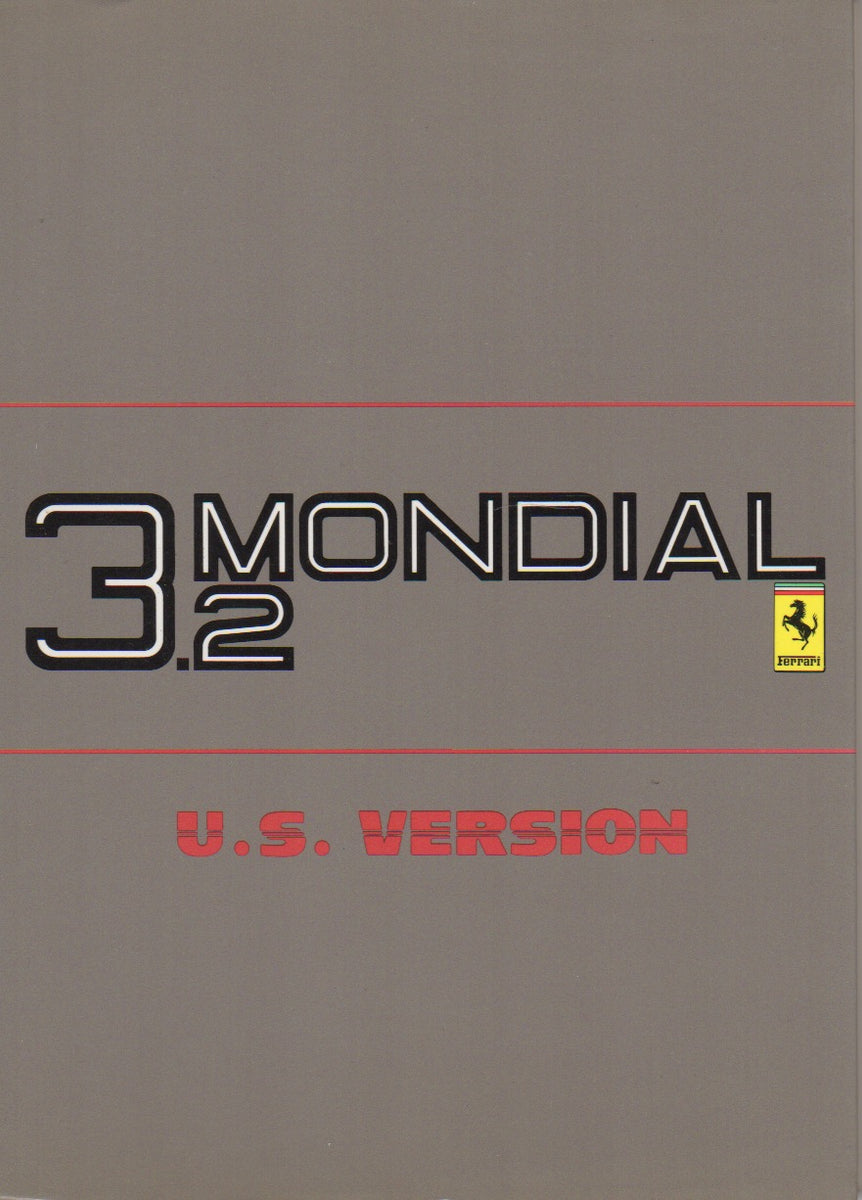 Ferrari 3.2 Mondial Owner's Manual U.S. Version (397/85) – Albaco