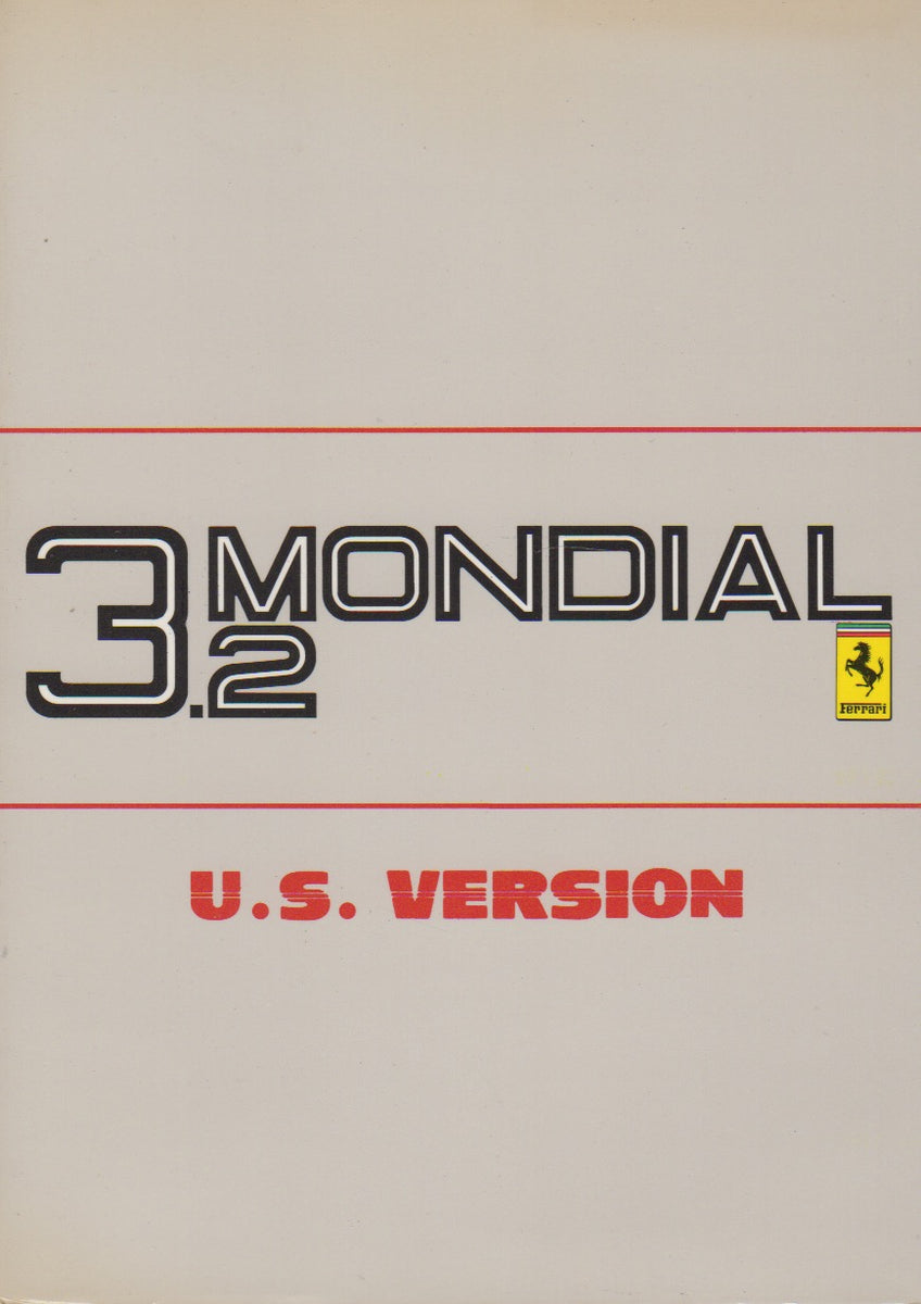 Ferrari Mondial 3.2 Owner's Manual U.S. Version (481/87) – Albaco