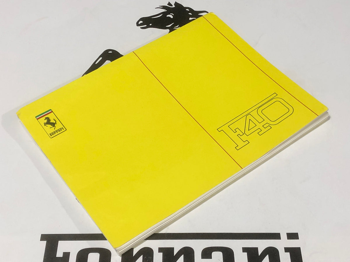 Ferrari F40 Owner's Technical Manual (512A/88) – Albaco Collectibles
