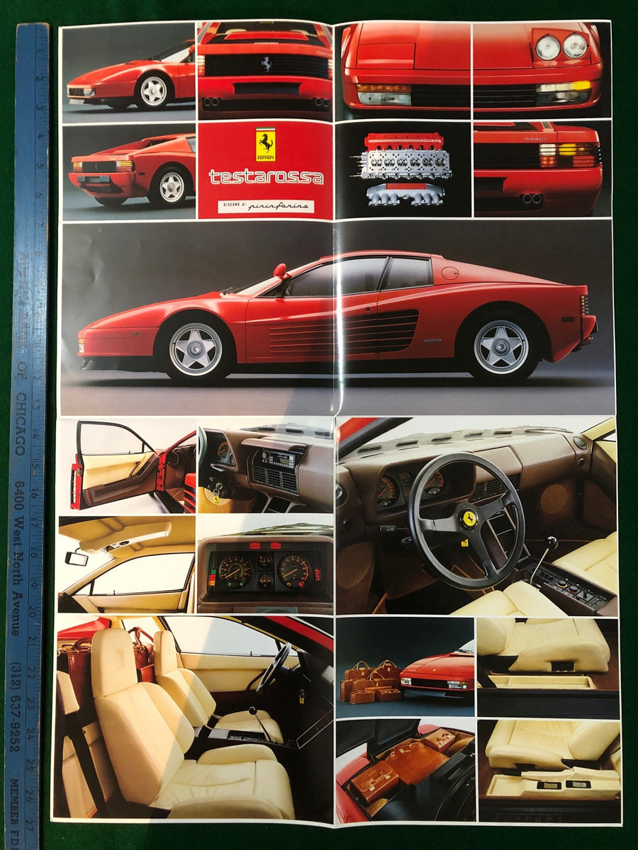 Ferrari Testarossa Brochure / Poster (327/84 - 10M/10/84) – Albaco