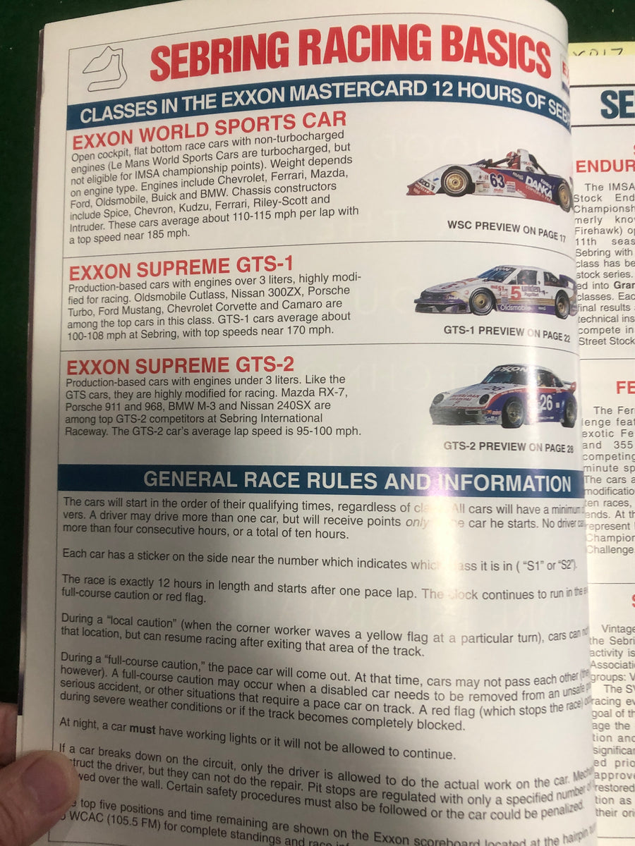 Sebring 12 Hours - 1995 Grand Prix Of Endurance Program – Albaco