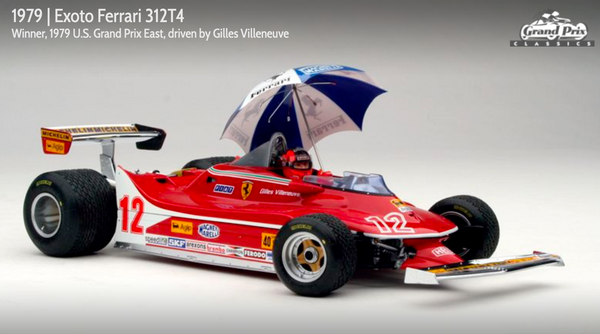 Exoto 1:18 - Model car - Ferrari 312 T4 #11 Winner GP België 1979 Jody Scheckter - with rider Exoto 1:18 - Model car - Ferrari 312 T4 #11 Winner GP België 1979 Jody Scheckter - with rider