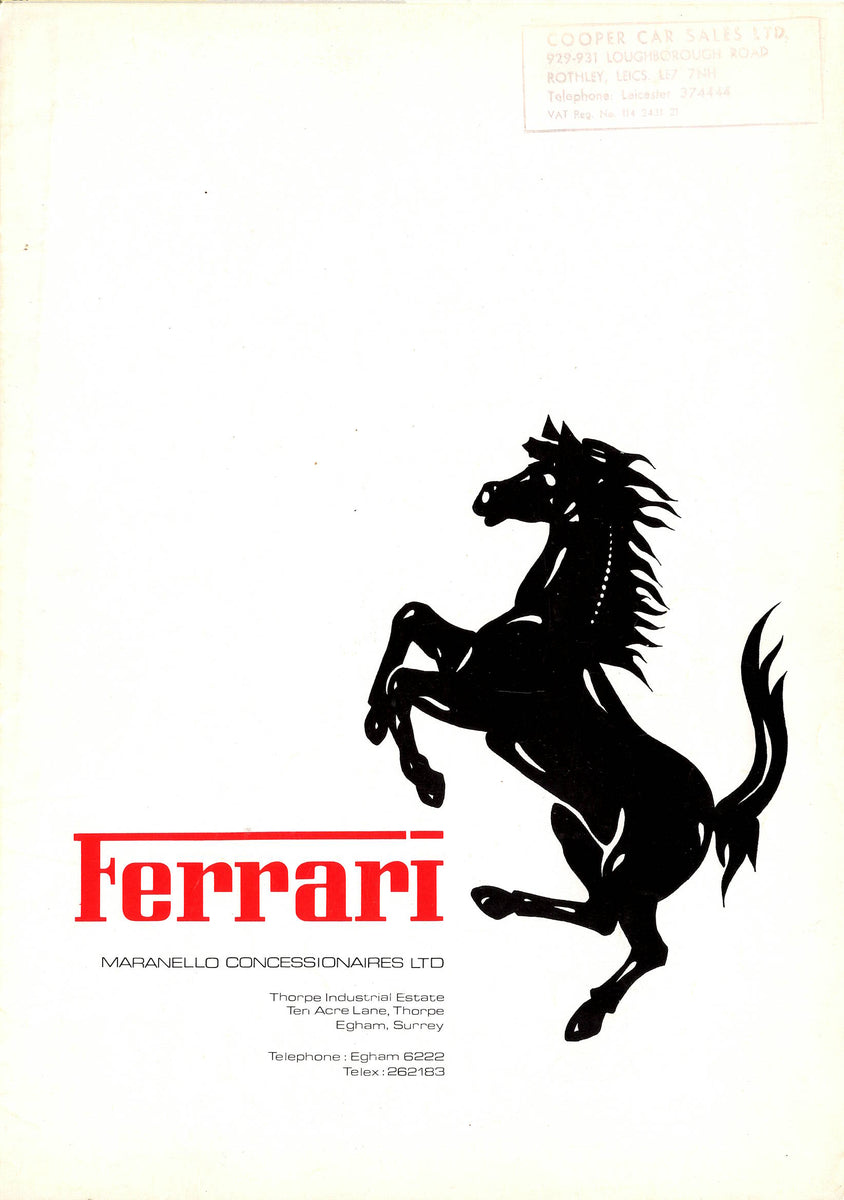Ferrari Product Range 1979 Brochure (UK) – Albaco Collectibles