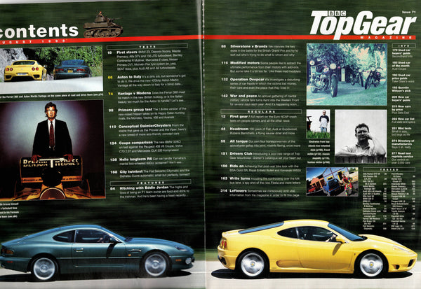 top gear 1999 Top Gear BBC Magazine 1999/08 (UK)
