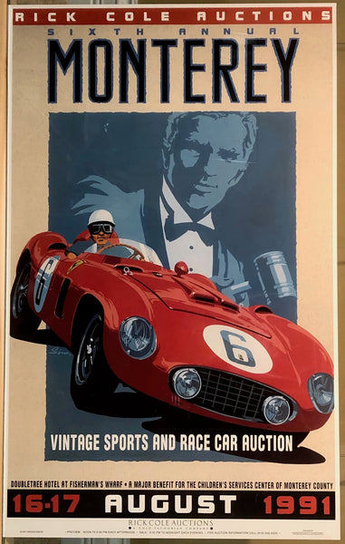 rick_cole_monterey_auto_auctions_1991_event_poster-1_at_albaco.com