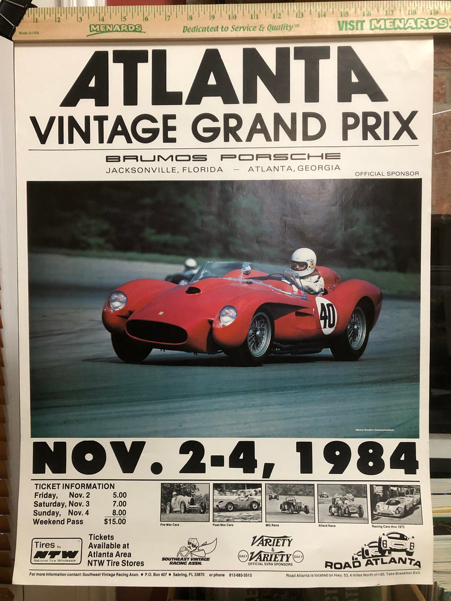 Atlanta Vintage Grand Prix 1984 Official Event Poster – Albaco Collectibles