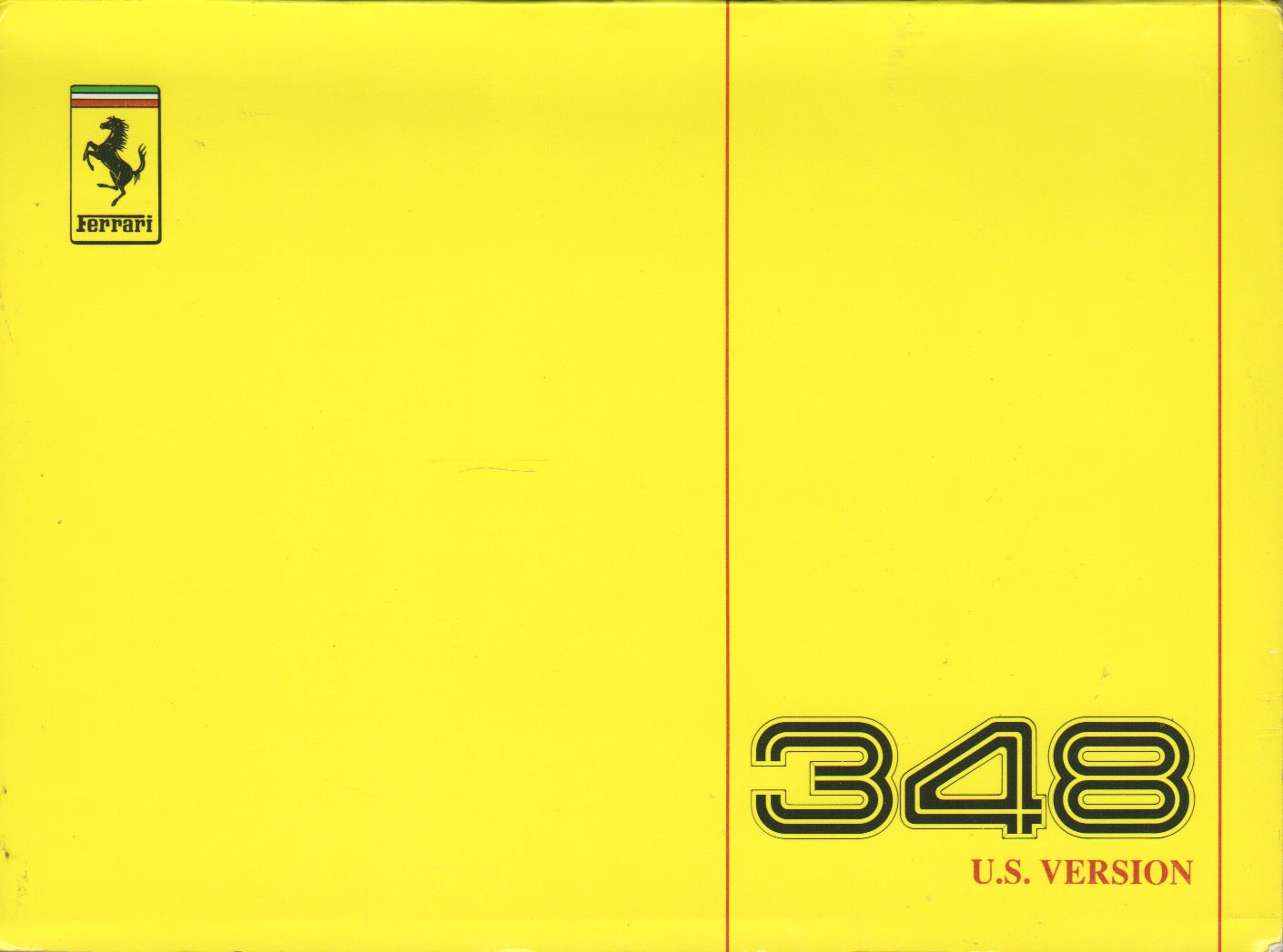 Ferari 348 日本語版と原版 取扱説明書（日本語は訂正版付属）